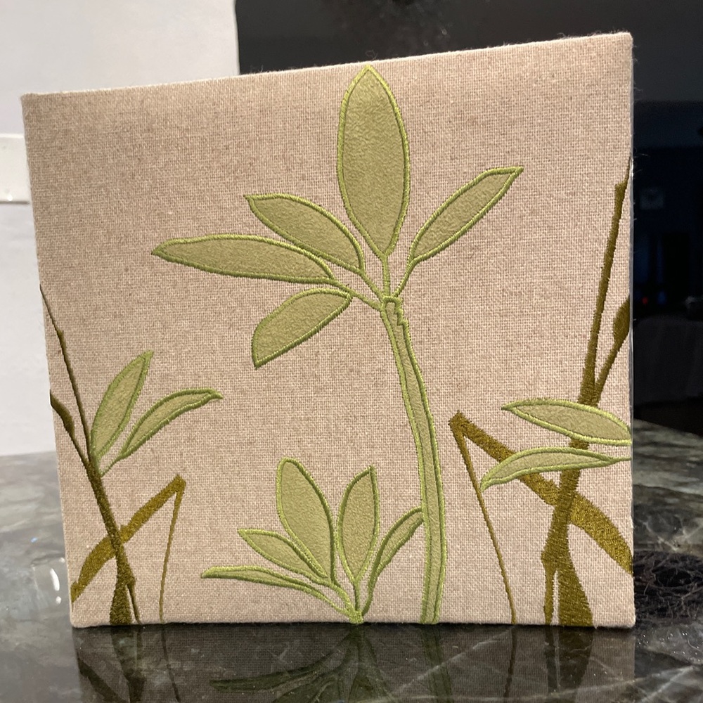 Canvas Embroidered Photo Album w/CD Pocket